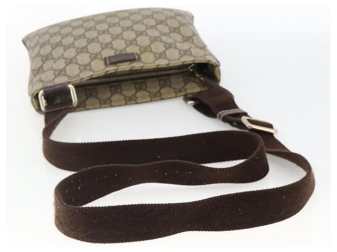 Gucci Sac à bandoulière GG Supreme en PVC beige et or 201538 Auth ka3667 Golden - Ansicht 7