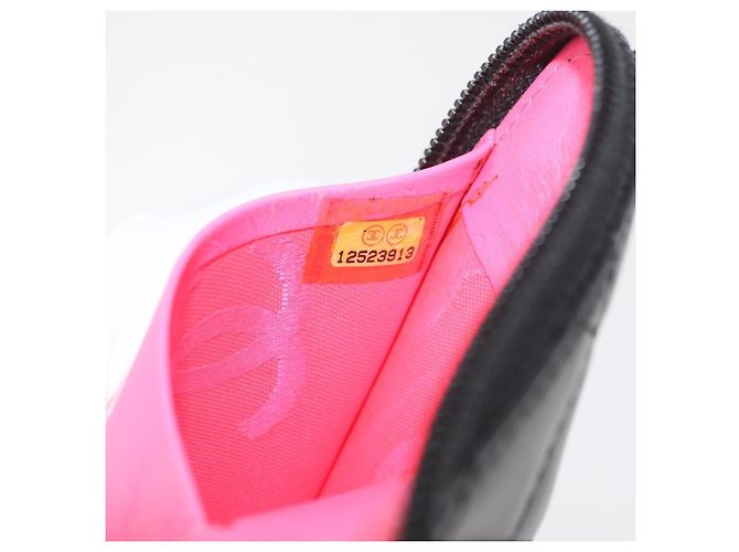 CHANEL Portafoglio Linea Cambon Pelle Nera Argento CC Auth 163865 Nero - vista 12