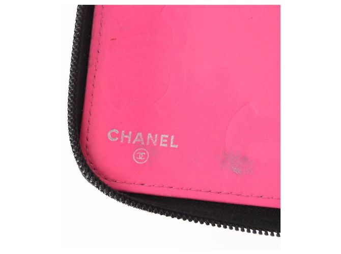 CHANEL Portafoglio Linea Cambon Pelle Nera Argento CC Auth 163865 Nero - vista 17