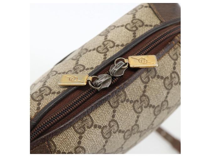 Gucci Borsa a Spalla GG Supreme PVC Beige Oro 67 01 5294 Auth YKZ1136 D'oro - vista 10