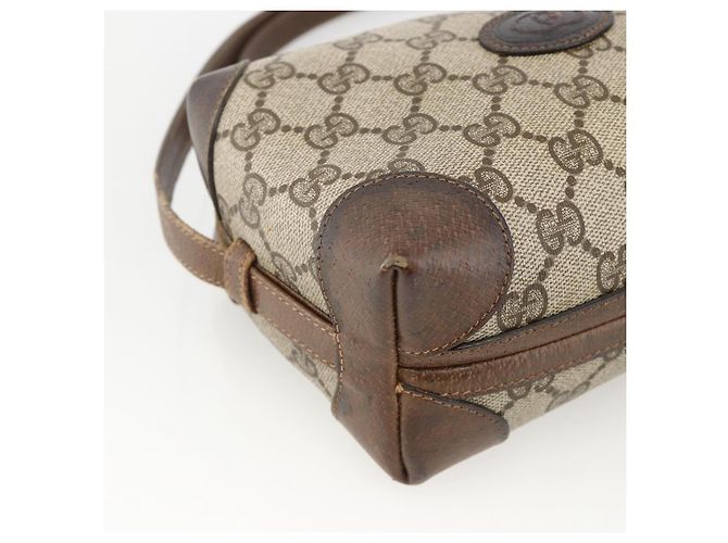 Gucci Borsa a Spalla GG Supreme PVC Beige Oro 67 01 5294 Auth YKZ1136 D'oro - vista 14
