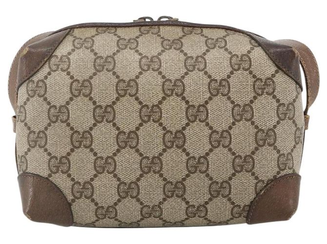 Gucci Borsa a Spalla GG Supreme PVC Beige Oro 67 01 5294 Auth YKZ1136 D'oro - vista 2