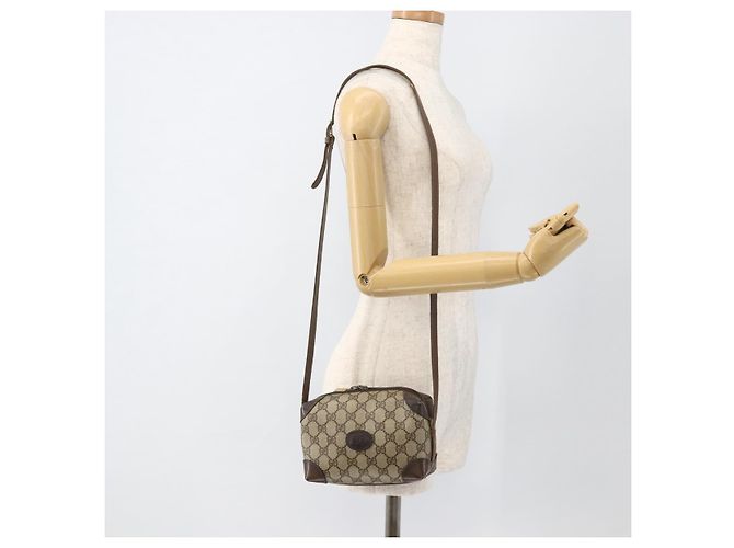 Gucci Borsa a Spalla GG Supreme PVC Beige Oro 67 01 5294 Auth YKZ1136 D'oro - vista 22