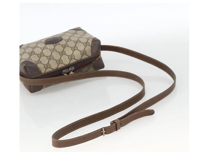 Gucci Borsa a Spalla GG Supreme PVC Beige Oro 67 01 5294 Auth YKZ1136 D'oro - vista 7