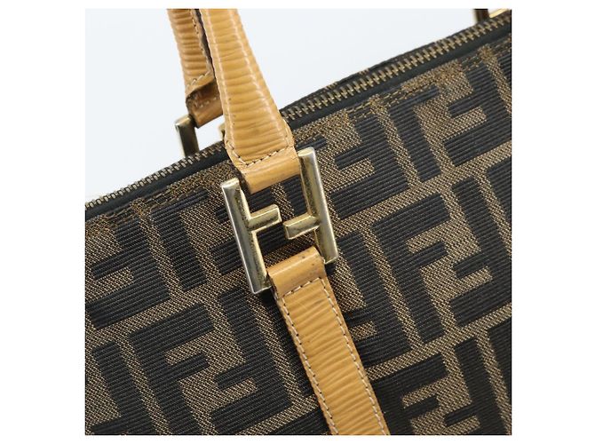 FENDI Zucca Canvas Tote Bag Schwarz Braun Auth YKZ349 - Ansicht 18