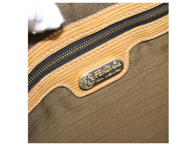 FENDI Zucca Canvas Tote Bag Schwarz Braun Auth YKZ349 - Ansicht 19