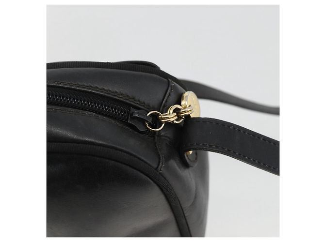 Borsa a Spalla Vala in Pelle Nera e Oro Salvatore Ferragamo Auth BA11993 Nero D'oro - vista 10