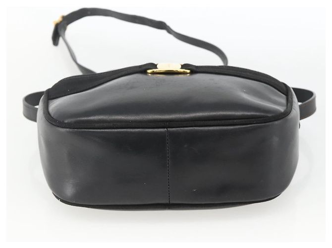 Borsa a Spalla Vala in Pelle Nera e Oro Salvatore Ferragamo Auth BA11993 Nero D'oro - vista 5