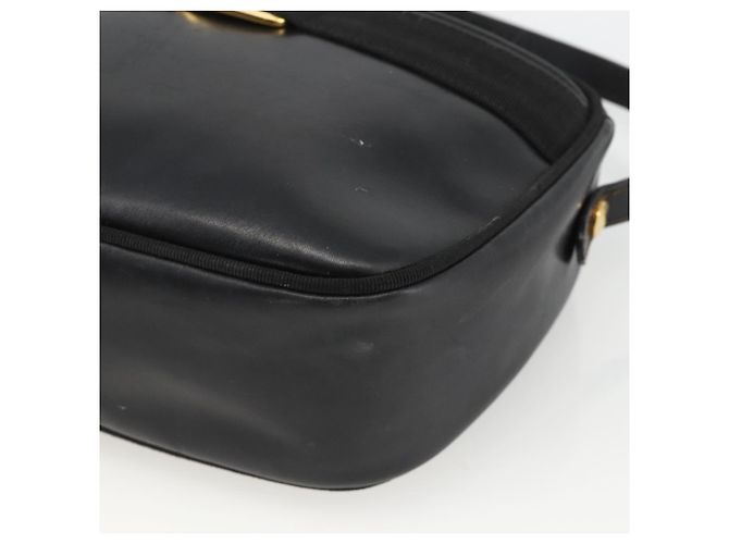 Borsa a Spalla Vala in Pelle Nera e Oro Salvatore Ferragamo Auth BA11993 Nero D'oro - vista 9