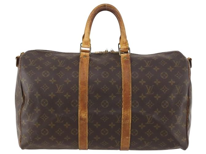 LOUIS VUITTON Monogram Keepall Bandouliere 45 Borsa Boston M41418 LV Auth LNZ497 Monogramma - vista 13