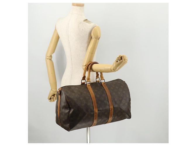 LOUIS VUITTON Monogram Keepall Bandouliere 45 Borsa Boston M41418 LV Auth LNZ497 Monogramma - vista 23