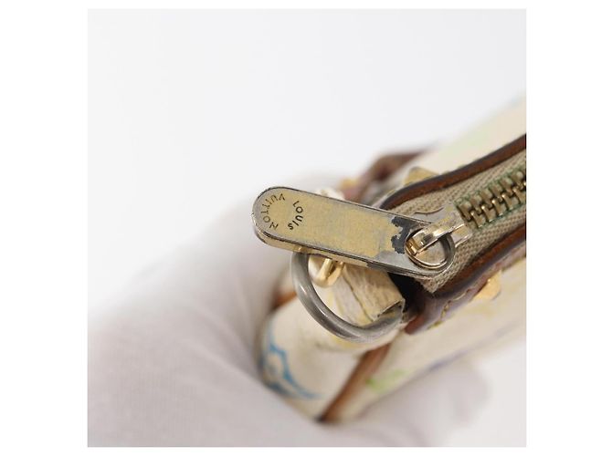 LOUIS VUITTON Pochette Pouch Monogram Multicolore Bianca M92649 LV Auth 166270 Bianco - vista 10