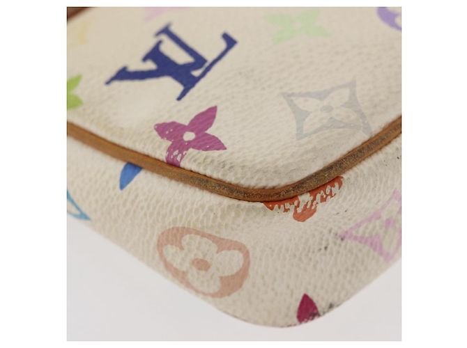 LOUIS VUITTON Pochette Pouch Monogram Multicolore Bianca M92649 LV Auth 166270 Bianco - vista 14