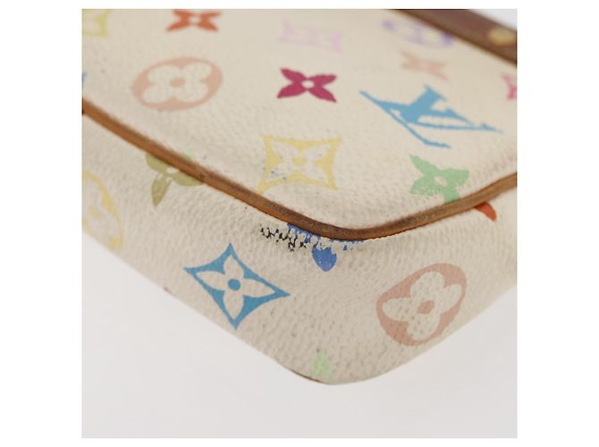 LOUIS VUITTON Pochette Pouch Monogram Multicolore Bianca M92649 LV Auth 166270 Bianco - vista 15