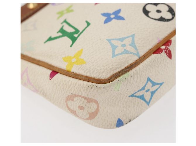 LOUIS VUITTON Pochette Pouch Monogram Multicolore Bianca M92649 LV Auth 166270 Bianco - vista 16