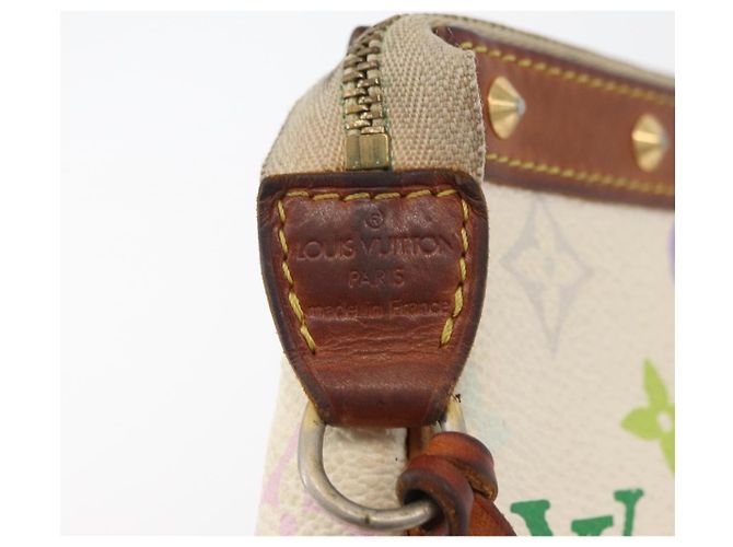 LOUIS VUITTON Pochette Pouch Monogram Multicolore Bianca M92649 LV Auth 166270 Bianco - vista 18