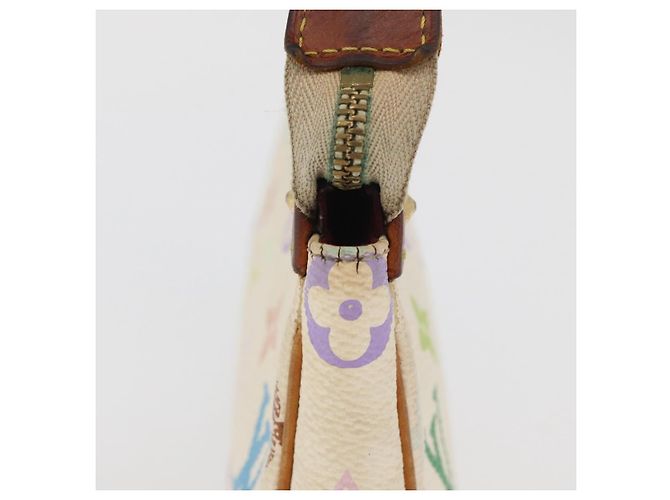 LOUIS VUITTON Pochette Pouch Monogram Multicolore Bianca M92649 LV Auth 166270 Bianco - vista 4