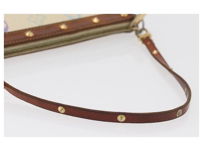 LOUIS VUITTON Pochette Pouch Monogram Multicolore Bianca M92649 LV Auth 166270 Bianco - vista 8