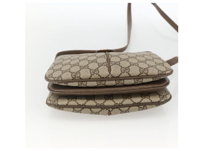 Borsa Sherry Line GG Supreme Web di GUCCI in PVC beige e oro 10 02 037 Auth BA11736 D'oro - vista 5