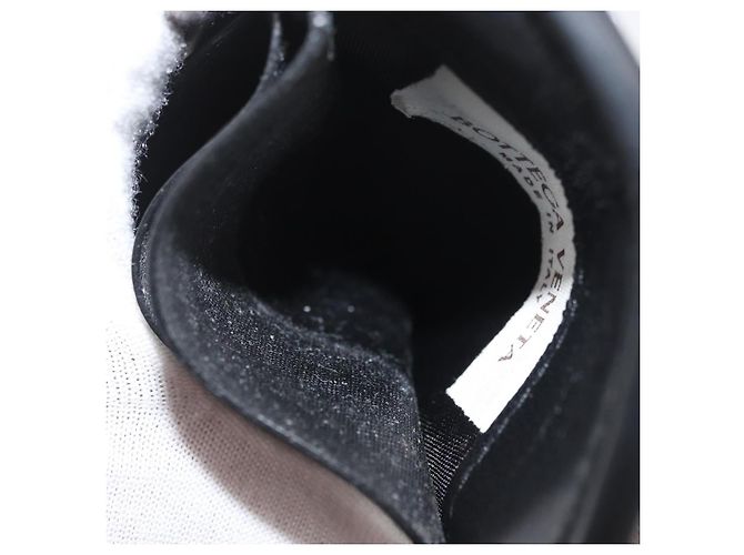 Monedero de cuero negro Bottega Veneta Auth 174643 - vista 11