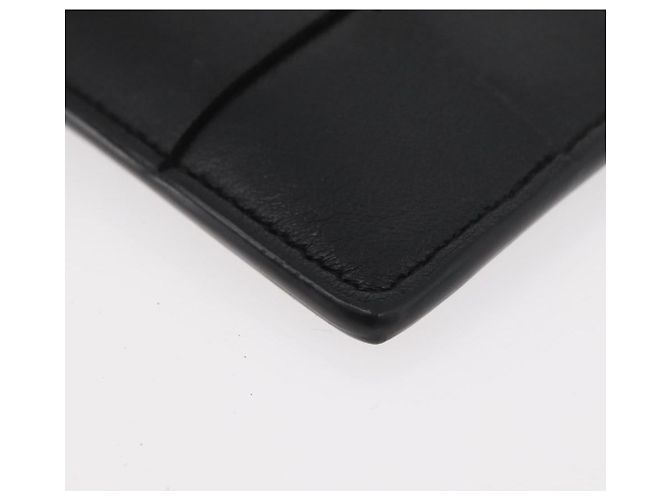 Monedero de cuero negro Bottega Veneta Auth 174643 - vista 14