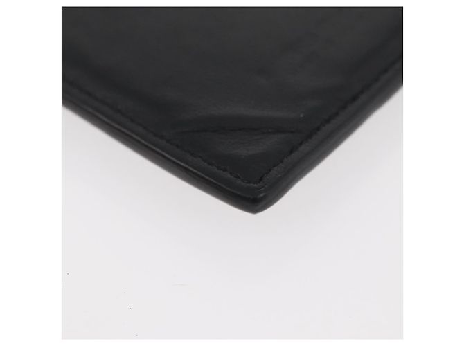 Monedero de cuero negro Bottega Veneta Auth 174643 - vista 15