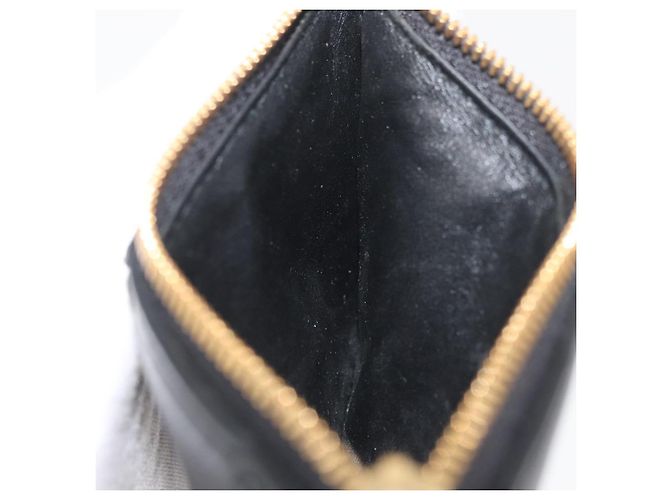 Monedero de cuero negro Bottega Veneta Auth 174643 - vista 17
