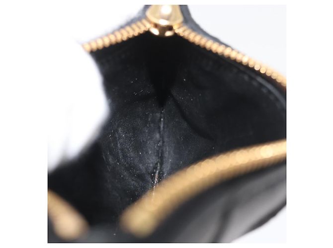 Monedero de cuero negro Bottega Veneta Auth 174643 - vista 18