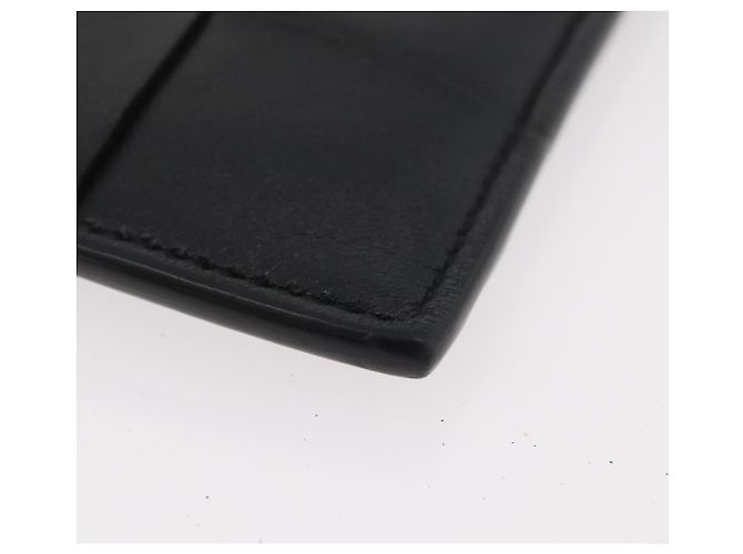 Monedero de cuero negro Bottega Veneta Auth 174643 - vista 7