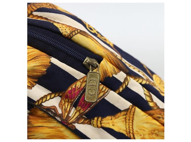 Borsa a mano Christian Dior in tela gialla Auth 174700 Giallo - vista 10