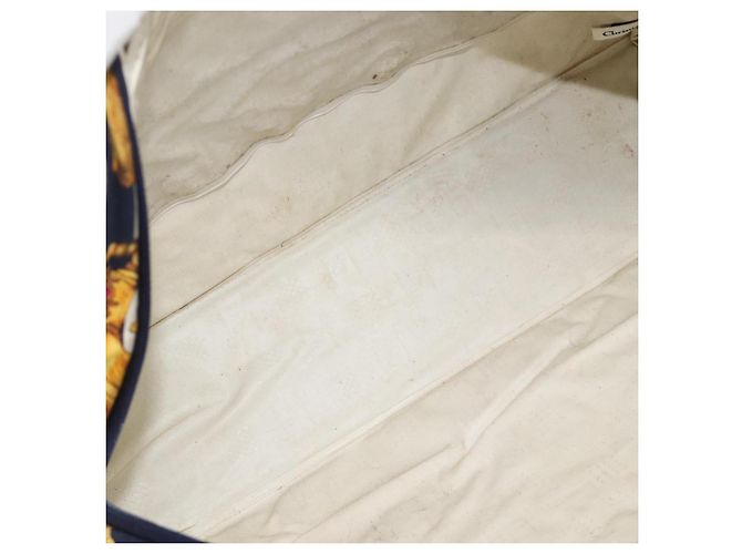 Borsa a mano Christian Dior in tela gialla Auth 174700 Giallo - vista 11
