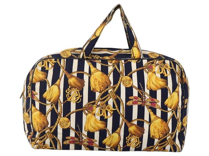 Borsa a mano Christian Dior in tela gialla Auth 174700 Giallo - vista 13