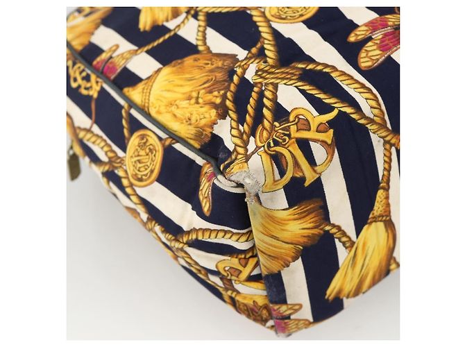 Borsa a mano Christian Dior in tela gialla Auth 174700 Giallo - vista 14