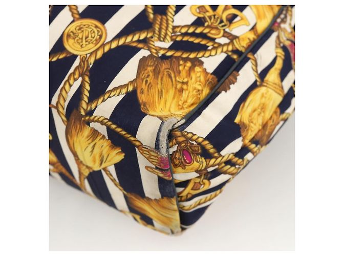 Borsa a mano Christian Dior in tela gialla Auth 174700 Giallo - vista 15