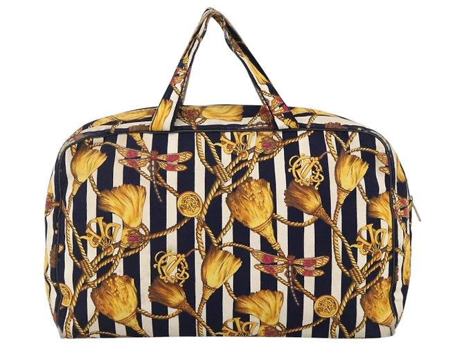Borsa a mano Christian Dior in tela gialla Auth 174700 Giallo - vista 2