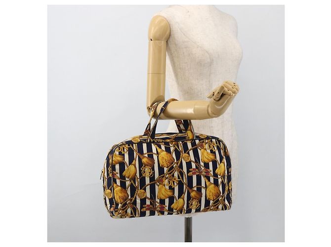 Borsa a mano Christian Dior in tela gialla Auth 174700 Giallo - vista 20