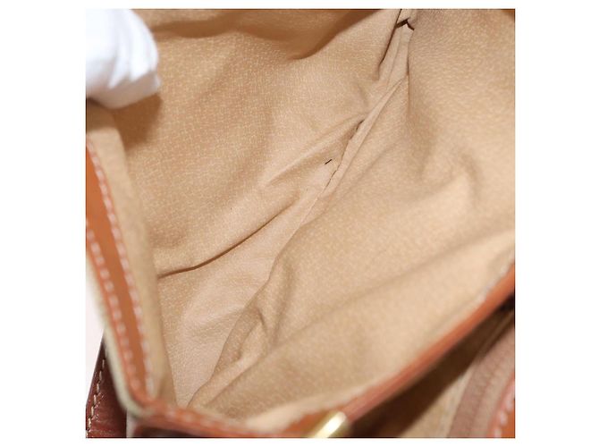 Céline Borsa a Spalla in Tela Macadam CELINE PVC Beige Oro Auth YKZ1076 D'oro - vista 21