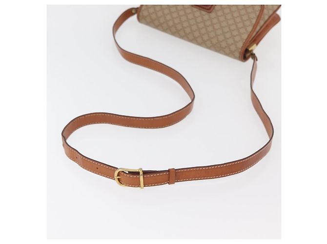 Céline Borsa a Spalla in Tela Macadam CELINE PVC Beige Oro Auth YKZ1076 D'oro - vista 7