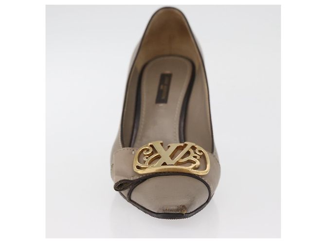 LOUIS VUITTON Absatzschuhe aus Leder 35 1/2 Beige LV Auth 174620A - Ansicht 12
