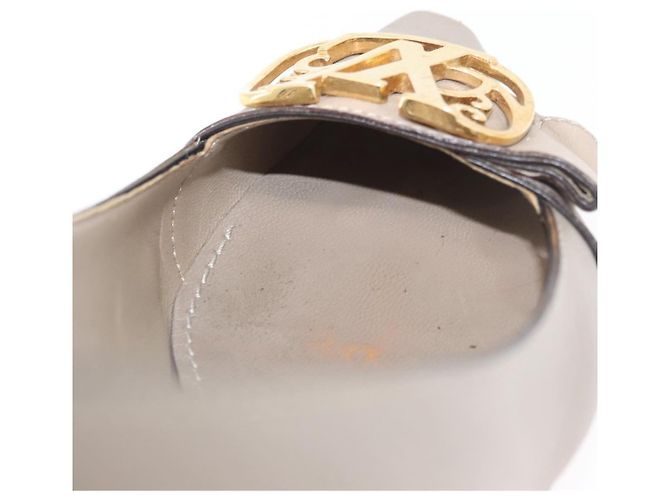 LOUIS VUITTON Absatzschuhe aus Leder 35 1/2 Beige LV Auth 174620A - Ansicht 18