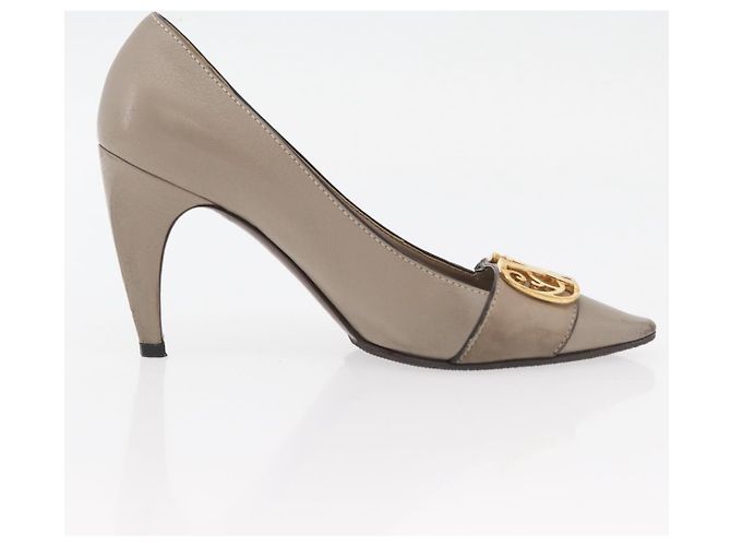 LOUIS VUITTON Absatzschuhe aus Leder 35 1/2 Beige LV Auth 174620A - Ansicht 23