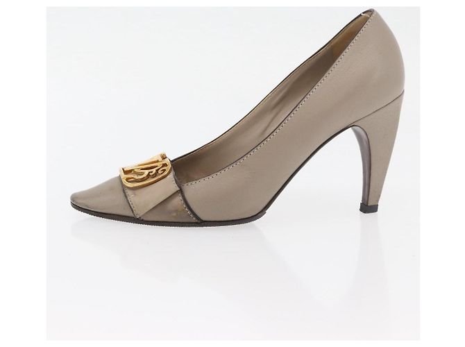 LOUIS VUITTON Absatzschuhe aus Leder 35 1/2 Beige LV Auth 174620A - Ansicht 24