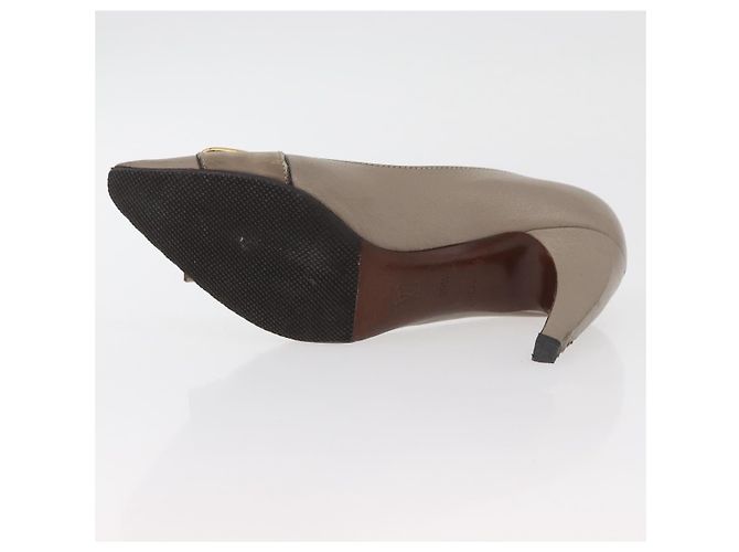 LOUIS VUITTON Absatzschuhe aus Leder 35 1/2 Beige LV Auth 174620A - Ansicht 7