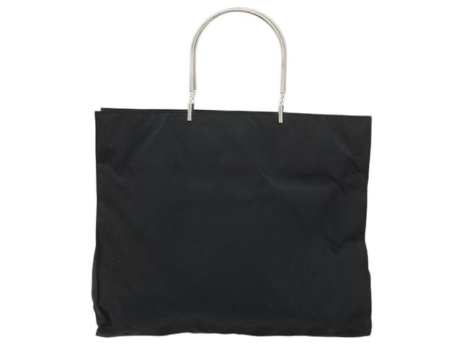 Borsa Tote Prada in nylon nera Auth 174737 Nero - vista 13
