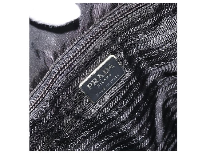 Borsa Tote Prada in nylon nera Auth 174737 Nero - vista 18