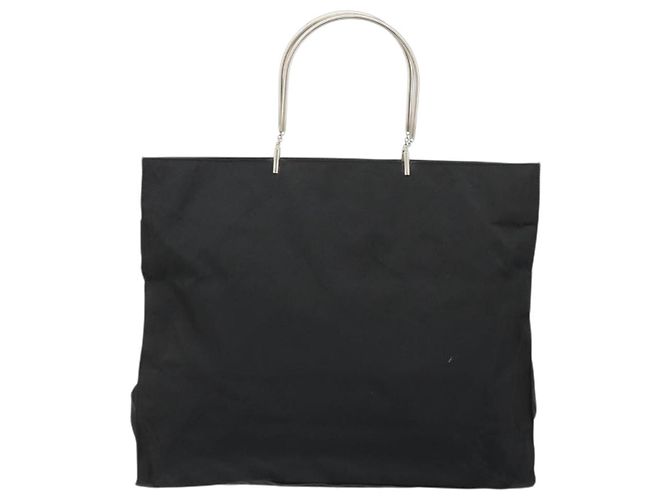 Borsa Tote Prada in nylon nera Auth 174737 Nero - vista 2