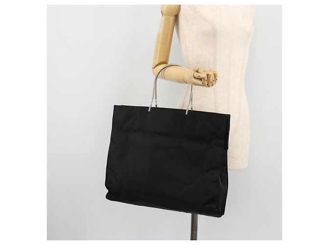 Borsa Tote Prada in nylon nera Auth 174737 Nero - vista 23