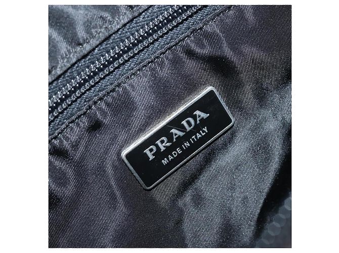 Borsa a Spalla PRADA Nylon Nero Argento Autentica YKZ125 - vista 19