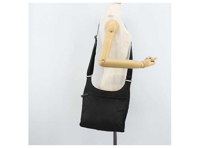 Borsa a Spalla PRADA Nylon Nero Argento Autentica YKZ125 - vista 25