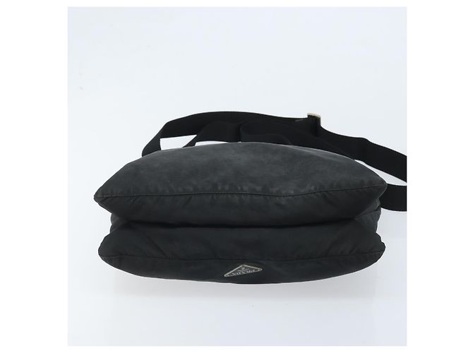 Borsa a Spalla PRADA Nylon Nero Argento Autentica YKZ125 - vista 5